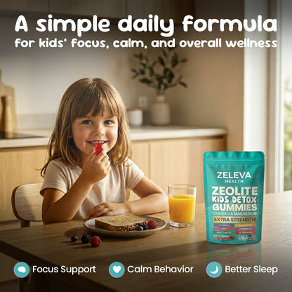 Zeleva Kids Detox Gummies - Plant-Based Gelatin